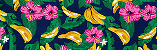 Culottes paradise party, bananakus, Trousers, Blue