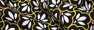 Summer Pants Flotte Culottes, botanical mosaico, Trousers, Black