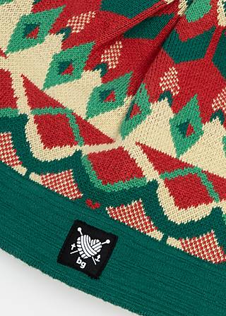 fair isle hat green