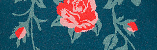 Long Cardigan gone with the mind, frozen roses, Knitted Jumpers & Cardigans, Blue