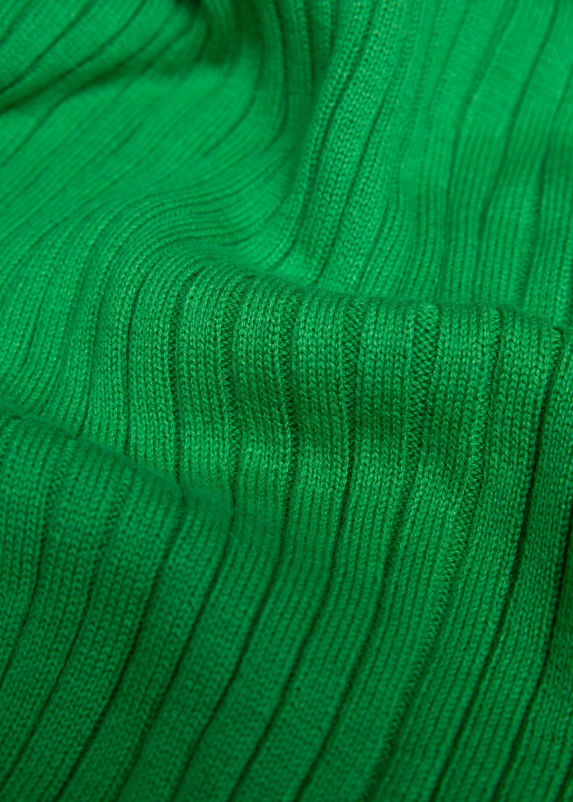 Rollkragenpullover Jazz & Chill, winter grass green rib, Strickpullover, Grün