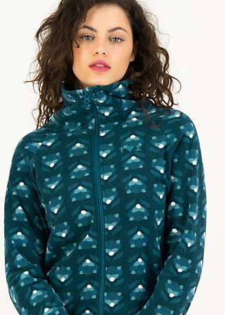 Fleecejacke Extra Layer, stylish and chic flower, Sweatshirts & Hoodies, Blau