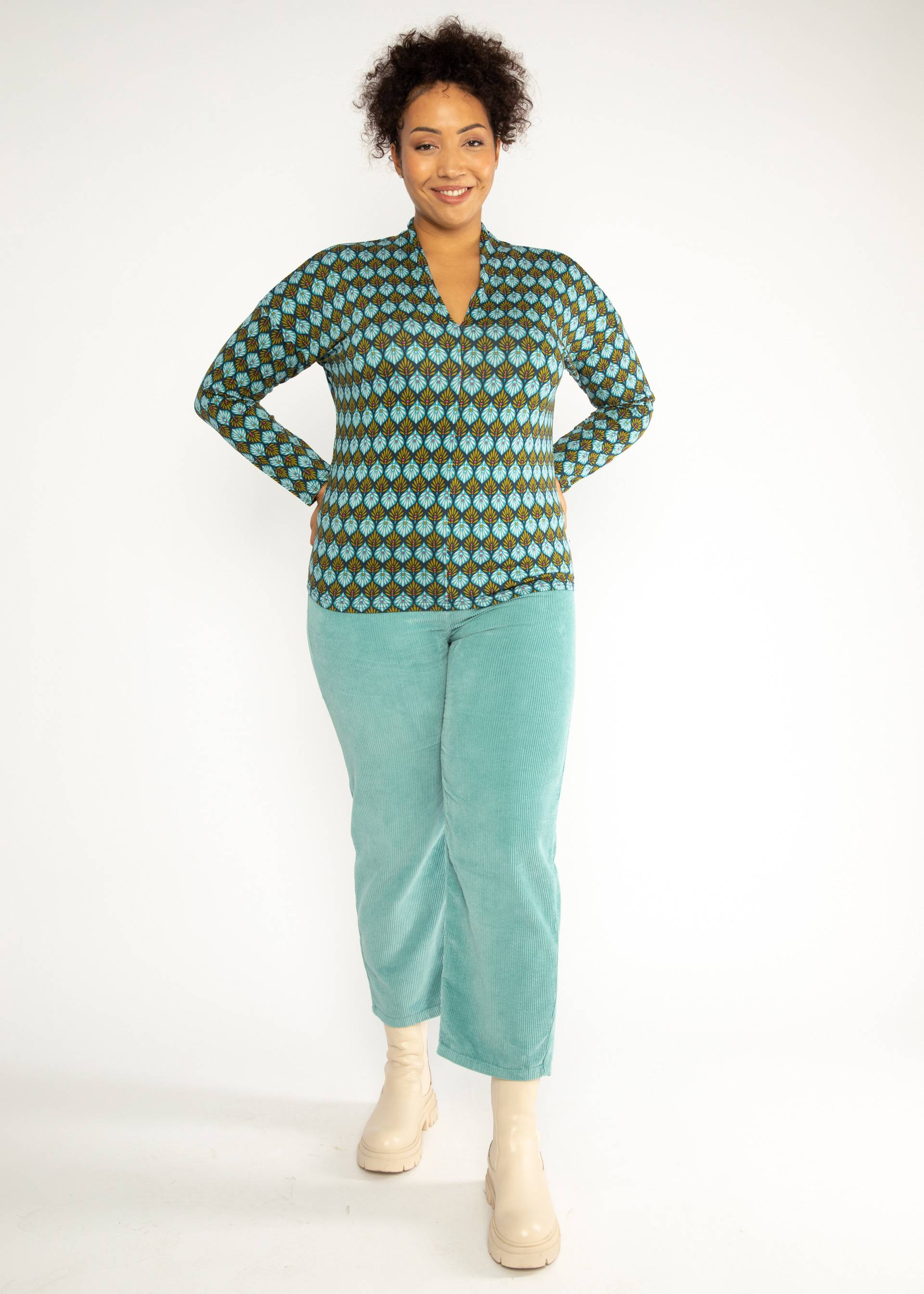 Longsleeve Ecological Elegance, mooncrystal power, Shirts, Blau