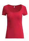 T-Shirt logo shortsleeve feminin uni, red light, Shirts, Rot