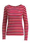 logo stripe longsleeve, date stripe, Shirts, Red