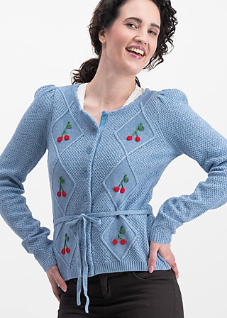 lucky cherry, blue cherry, Knitted Jumpers & Cardigans, Blue