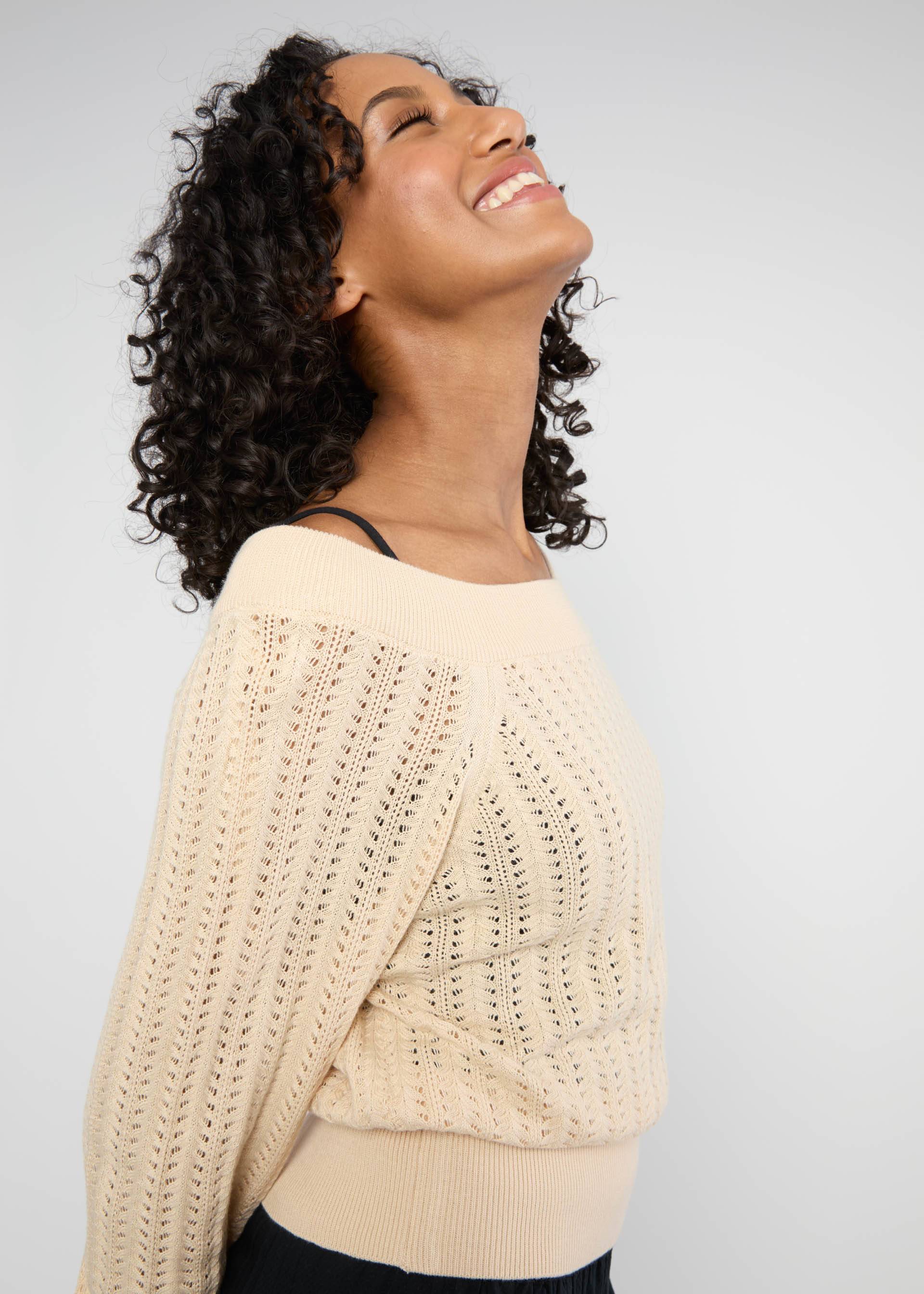 Strickpullover Delicious Summer, vellum beige knit, Strickpullover, Wei&szlig;