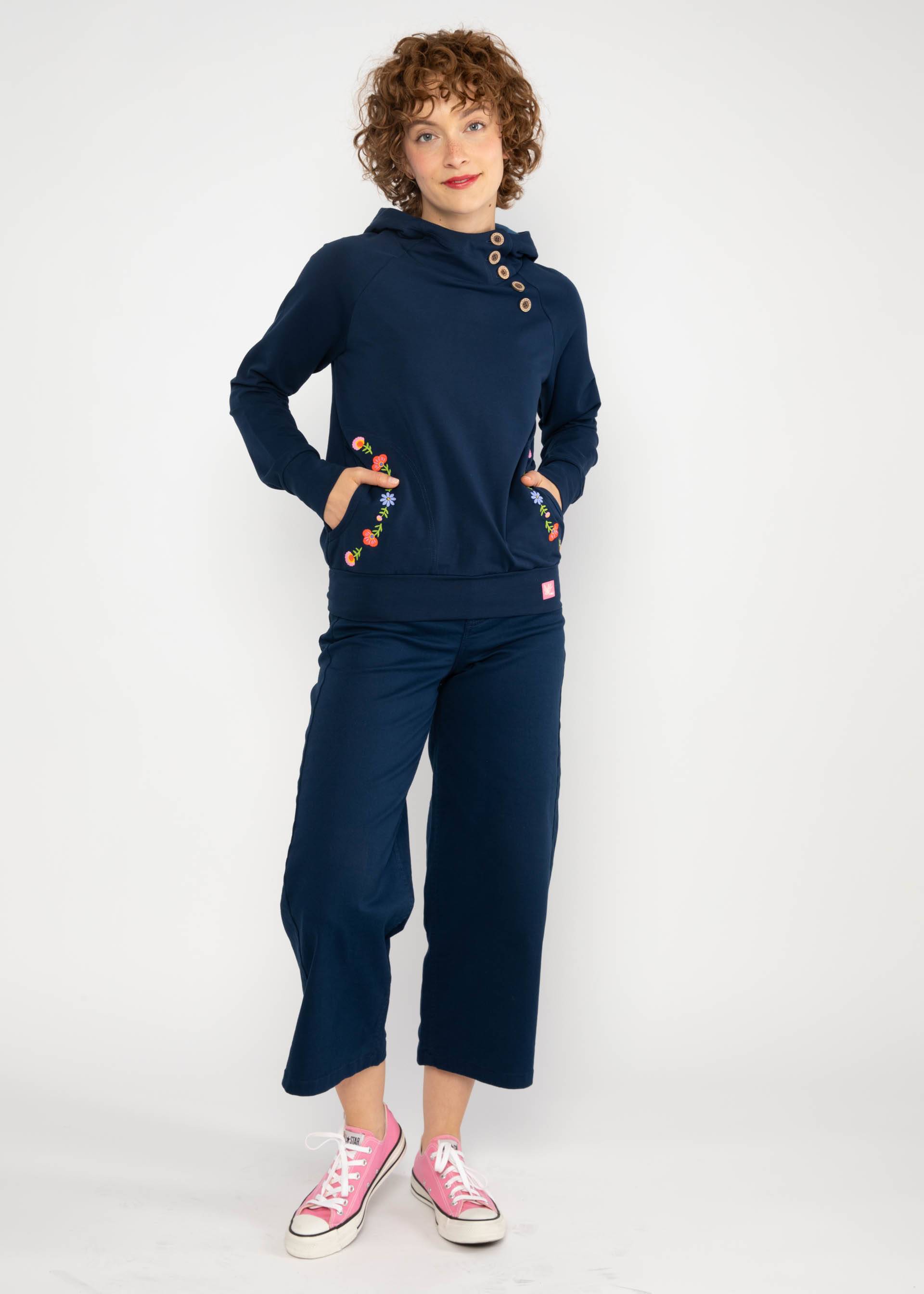 Sweatpullover Oh So Nett Hooded, blue budgie fly, Sweatshirts & Hoodies, Blau