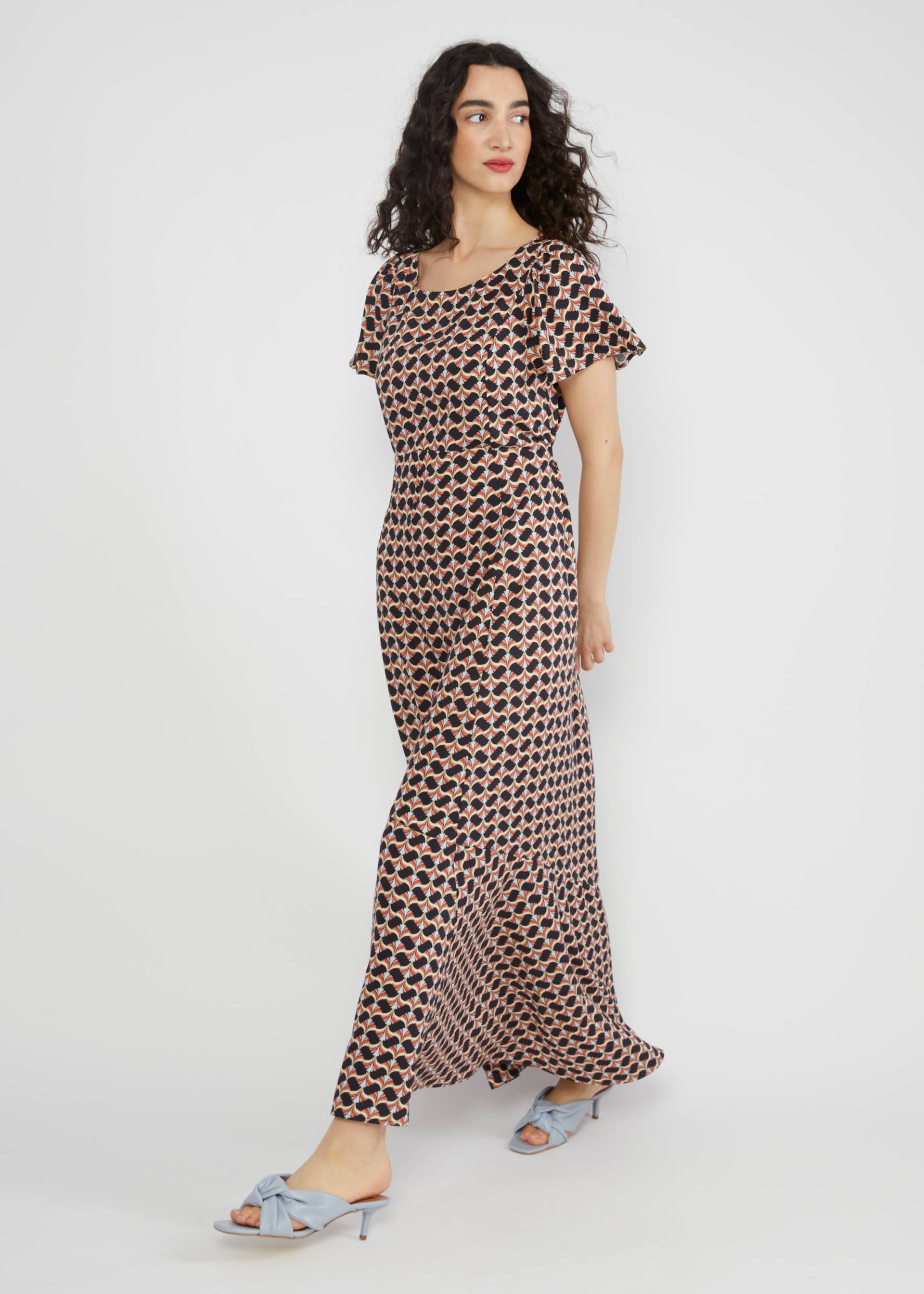 Maxikleid Waltzing Matilda, rainbow brush, Kleider, Schwarz