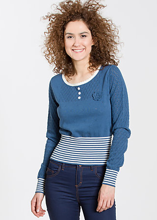 Lakeside cottage Sweat , blue blossom, Knitted Jumpers & Cardigans, Blue