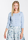 logo knit 3/4 sleeve cardigan, heavenly blue, Knitted Jumpers & Cardigans, Blue