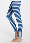logo leggins, blue stripes, Leggings, Blue