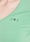 logo shortsleeve v-shirt, leafy green, Shirts, Grün
