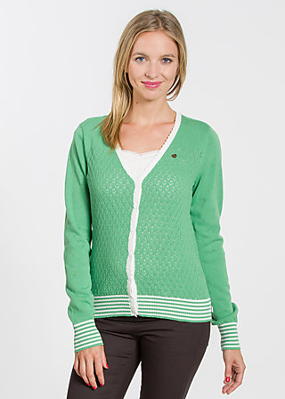 Valley of harmony Cardy, green blossom, Knitted Jumpers & Cardigans, Green