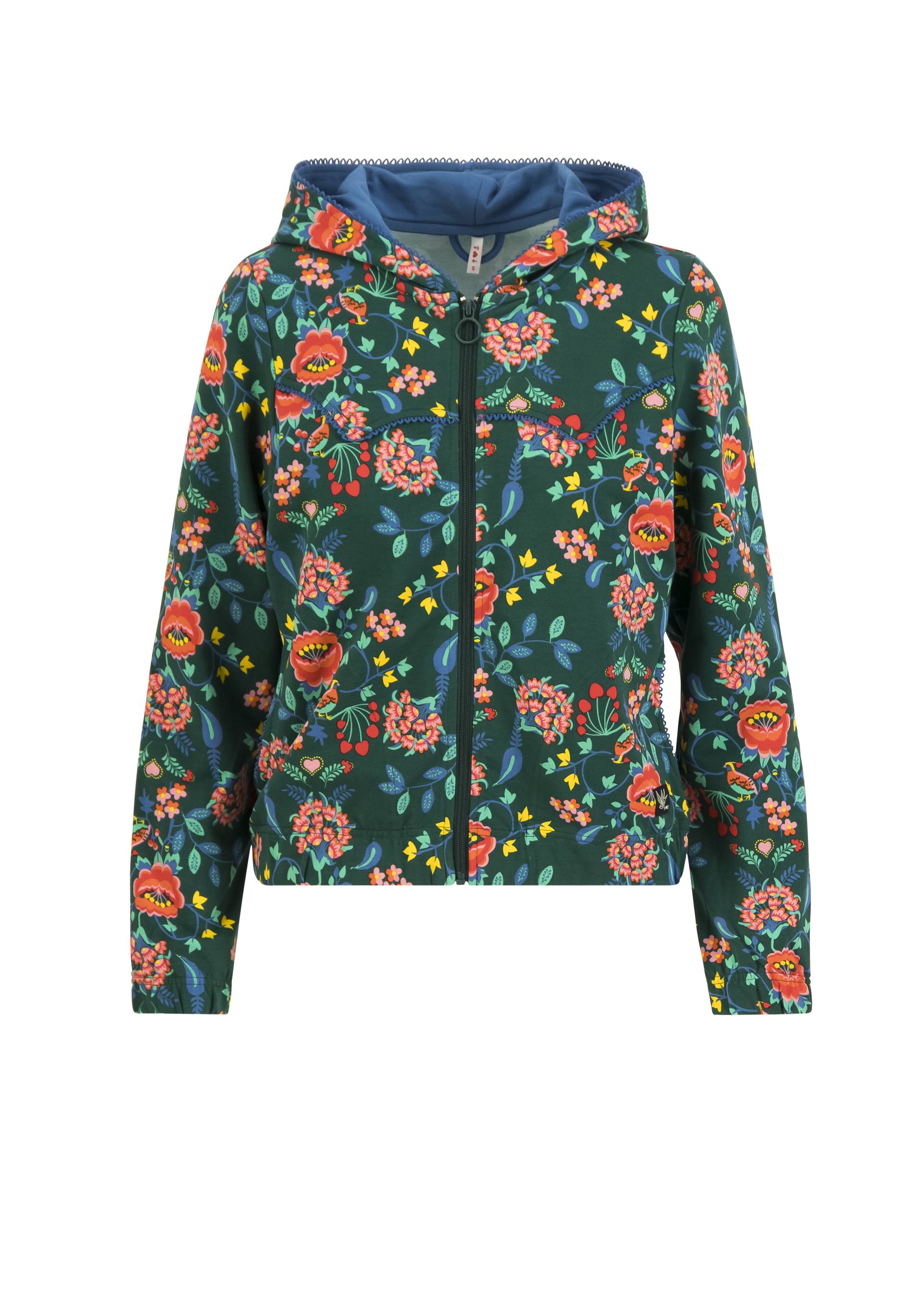 Zip-up Hoodie Country Zip up, beautiful flower tendrils, Sweatshirts & Hoodies, Green