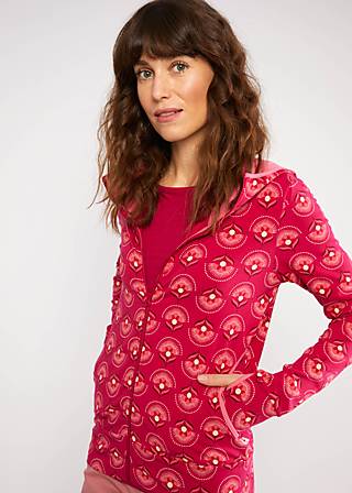 Zip-up Hoodie Scuba Duba Zip up, delightful flower dance, Sweatshirts & Hoodies, Red