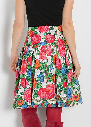 Faltenrock kreml kreisel, flower carpet, Röcke, Weiß