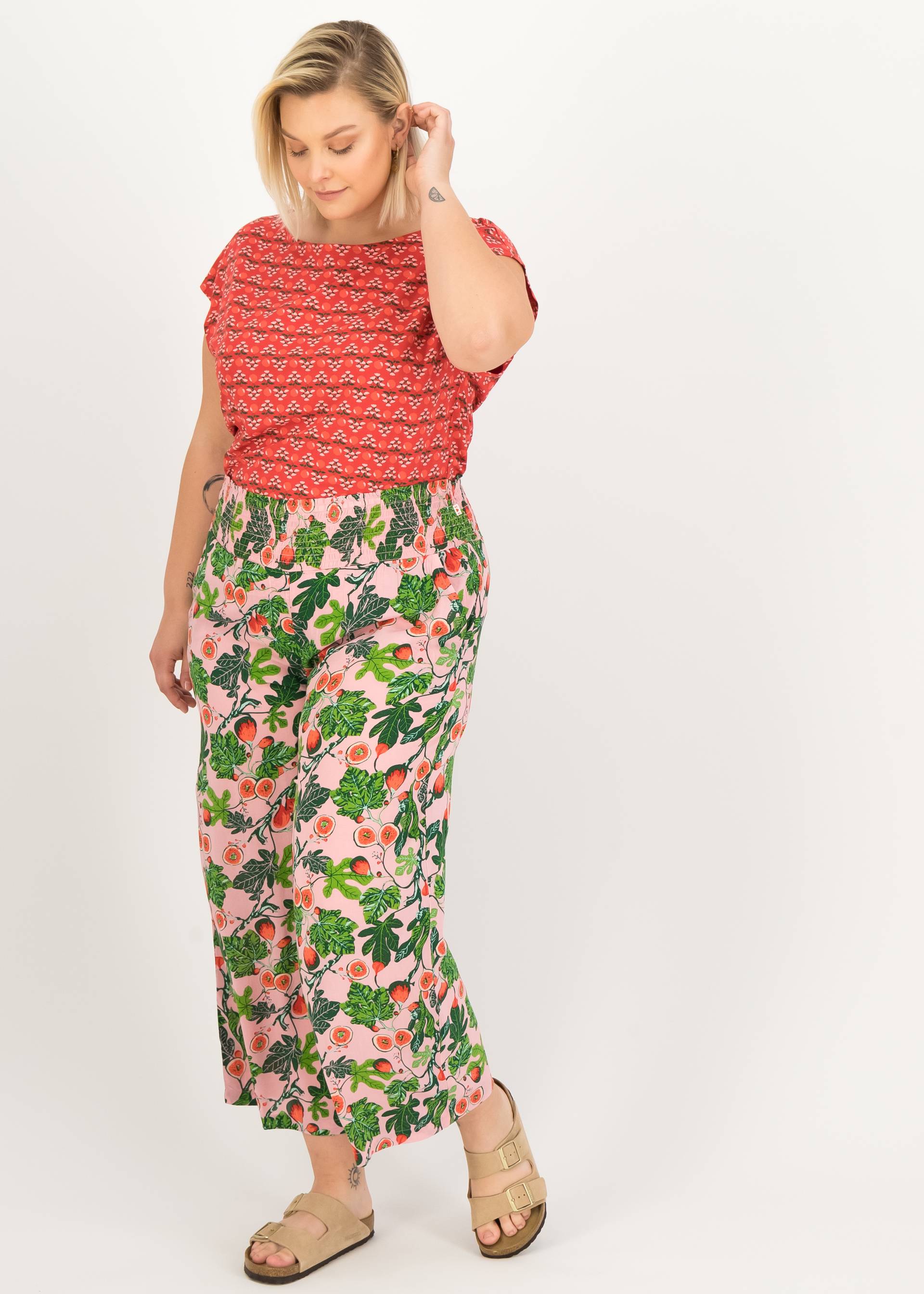 Sommerhose Lady Flatterby Cropped, bacio di fichi, Hosen, Rosa