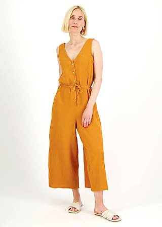 Jumpsuit One For All, palm brown, Trousers, Brown