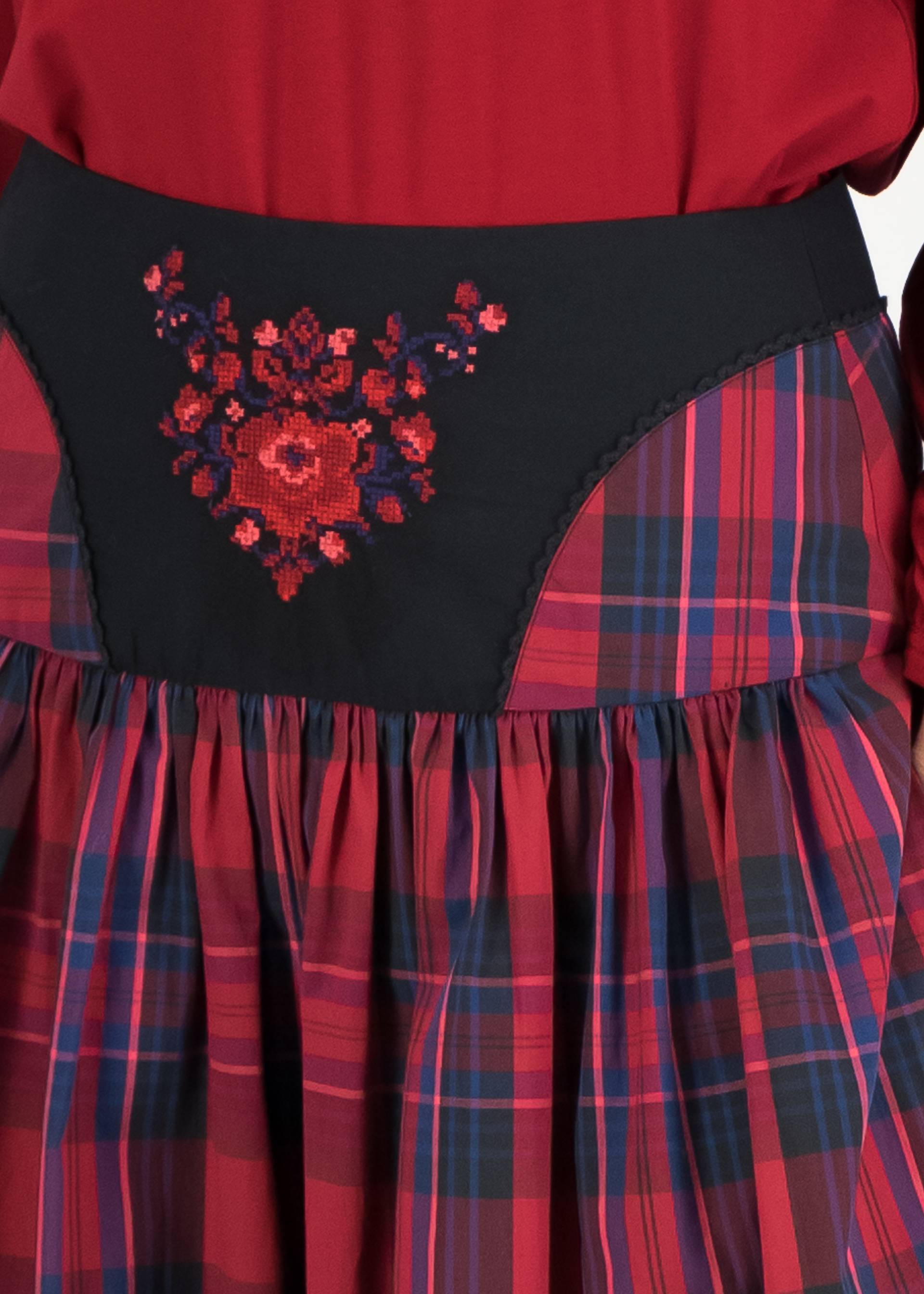 Faltenrock Story of Tailoring, enchanted trucker check, R&ouml;cke, Rot