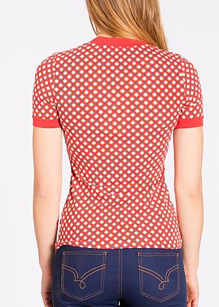 T-Shirt heart to heart, retro dotty, Tops, Red