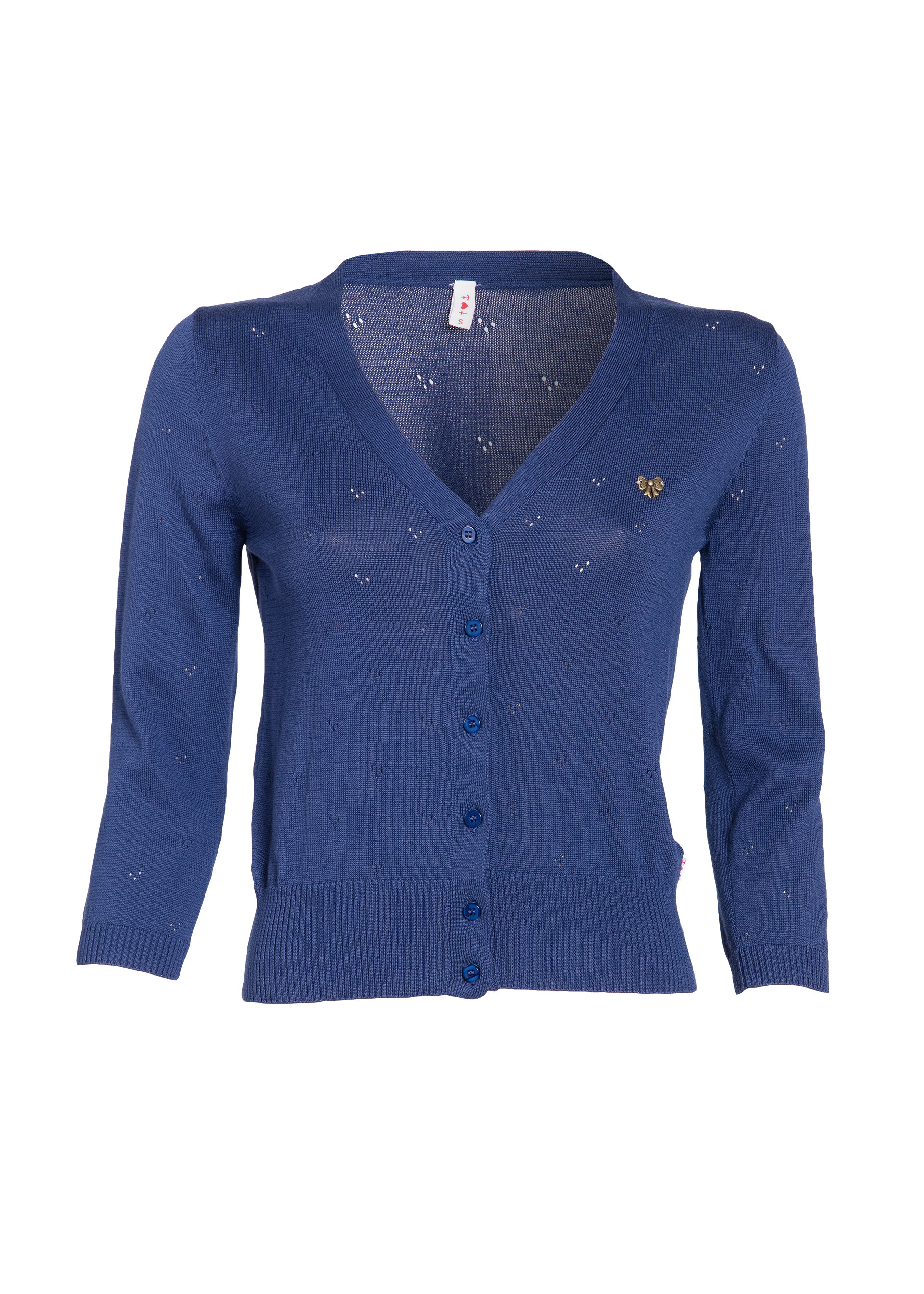 Cardigan logo knit cardigan short, freesoul, Knitted Jumpers & Cardigans, Blue