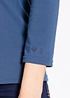 logo v-neck 3/4 sleeve, blue monday, Shirts, Blue