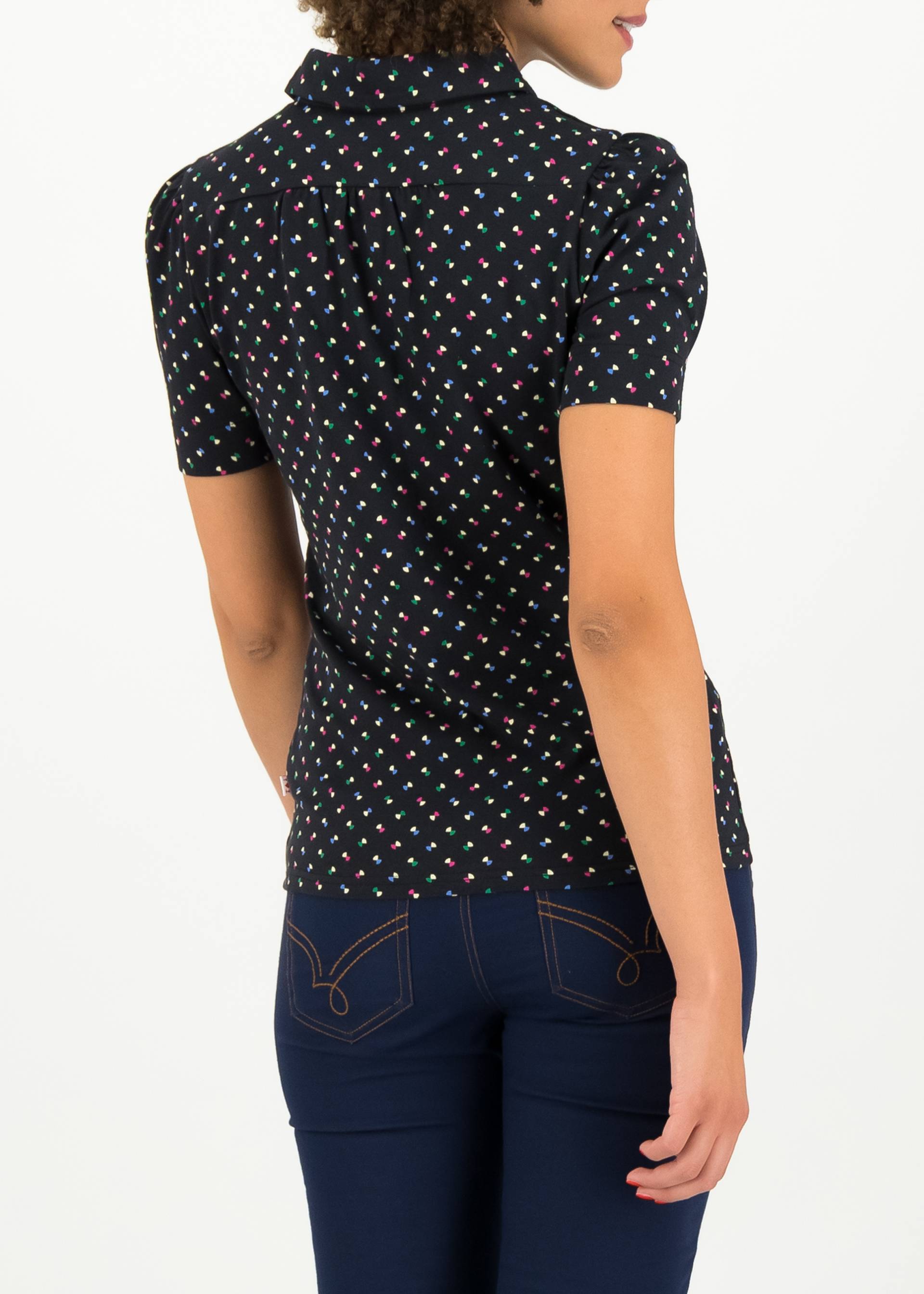 Kurzarm-Bluse kiss me chic, disco flies, Shirts, Schwarz