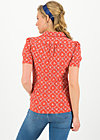 Short sleeve blouse kiss me chic, sea flower, Shirts, Red