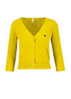 logo cardigan v-neck 3/4 arm, yellow heart anchor , Knitted Jumpers & Cardigans, Yellow