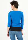 logo roundneck cardigan short, blue heart anchor , Knitted Jumpers & Cardigans, Blue