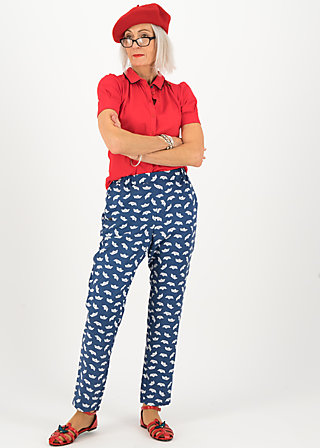 Summer Pants upsy daisy, boat trip, Trousers, Blue