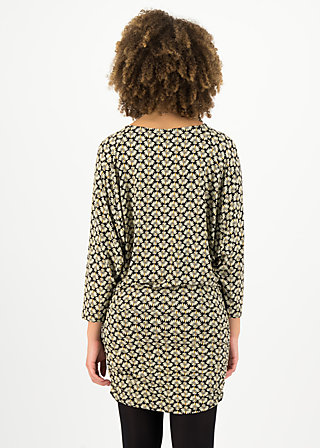 Tunikakleid leichte muse, banana palm, Kleider, Schwarz