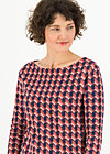 Longsleeve my cosy valentine, pied-de-poule red, Shirts, Red