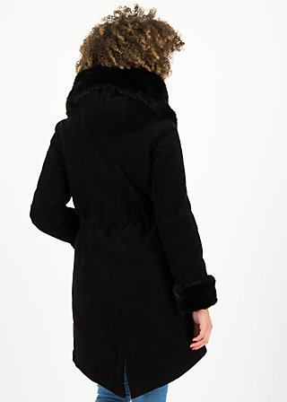 Wintermantel trot the fox, vamp in velvet, Jacken & Mäntel, Schwarz