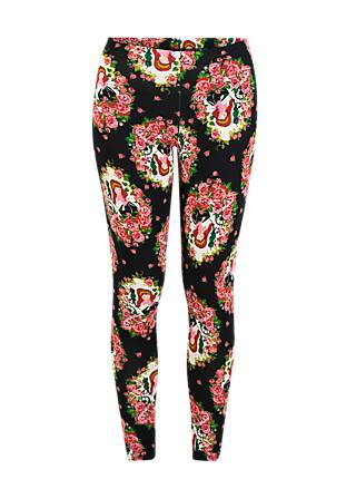 Baumwoll-Leggings Lovely Legs, ode to rose, Leggings, Schwarz