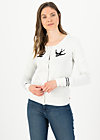Cardigan lucky swallow, white swallow, Knitted Jumpers & Cardigans, White