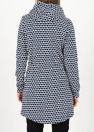 Fleece Jacket cosyshell hooded long, sunny seaside, Jackets & Coats, Blue