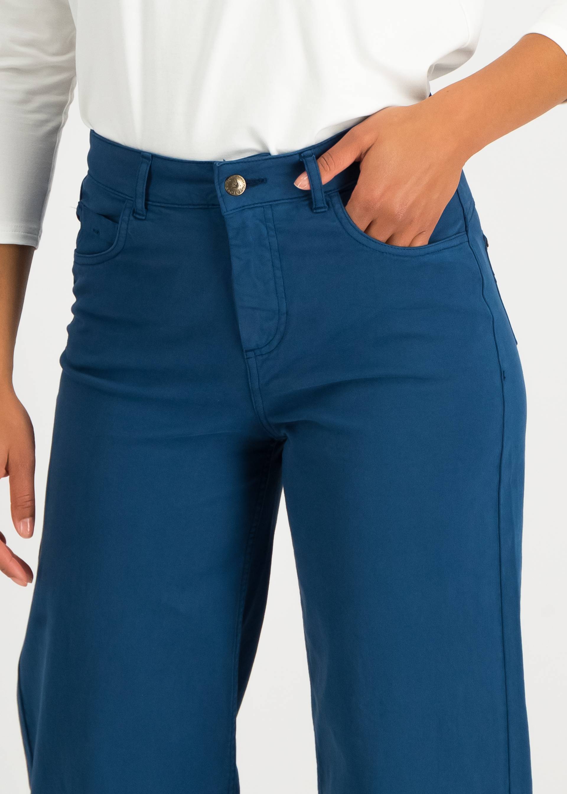 Hose High Waist Culotte, wild sea blue, Hosen, Blau