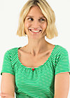 logo stripe heart t-shirt, green tiny stripe, Shirts, Grün