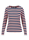 logo striped longsleeve shirt, majolica blue stripes, Shirts, Blau