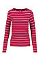 logo striped longsleeve shirt, morning glory stripes, Tops, Red