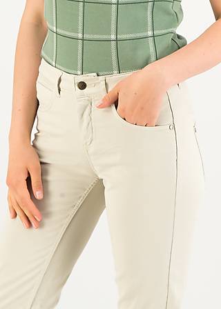 Low Rise Trousers Mid Waist Slim, white oat, Trousers, White