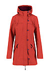 Soft Shell Jacket wild weather long anorak, red stars, Jackets & Coats, Red