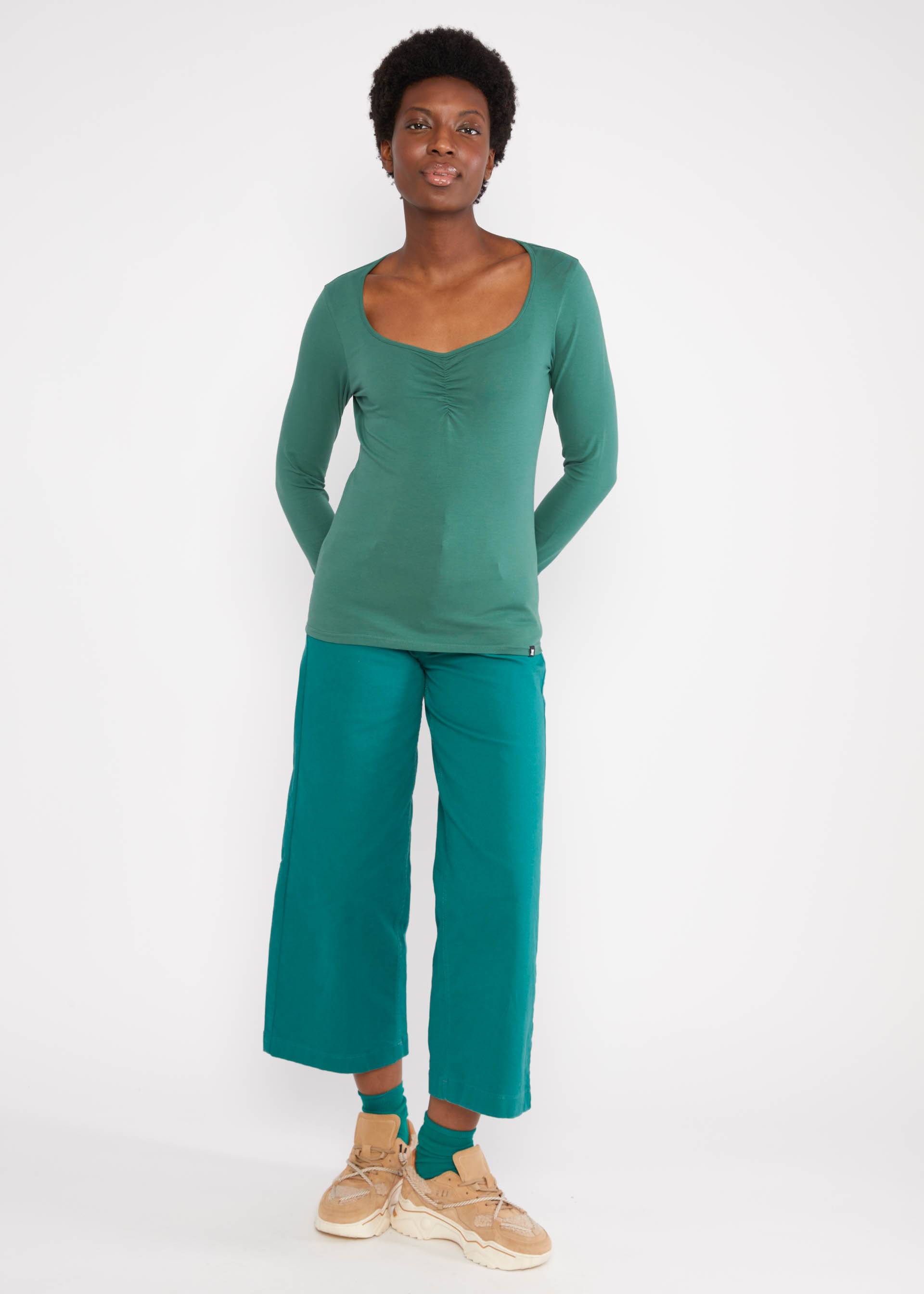 Jerseyshirt Balconnet Féminin, forest bouquet green, Shirts, Grün