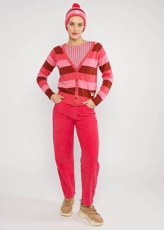 Strickm&uuml;tze Bright Side Beanie, red flirty stripes hat, Accessoires, Rot