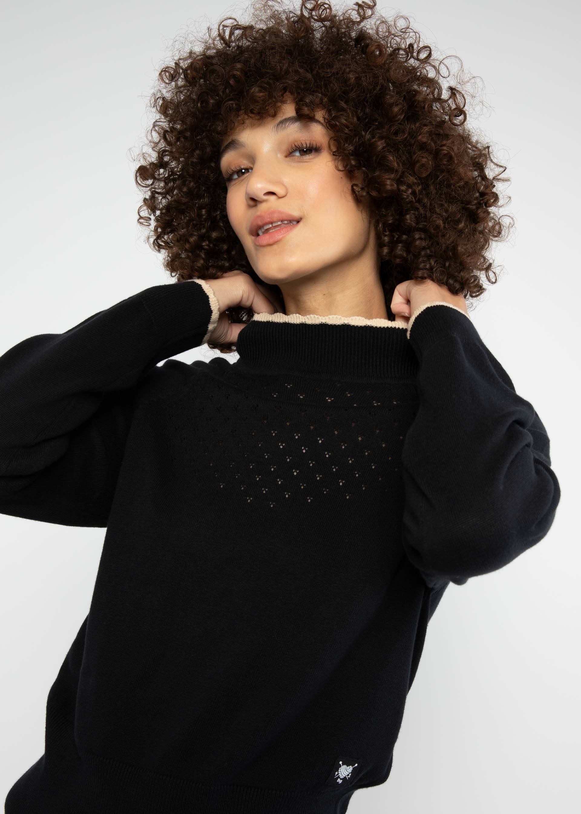 Strickpullover Delicious Minds, black is back black, Strickpullover, Schwarz