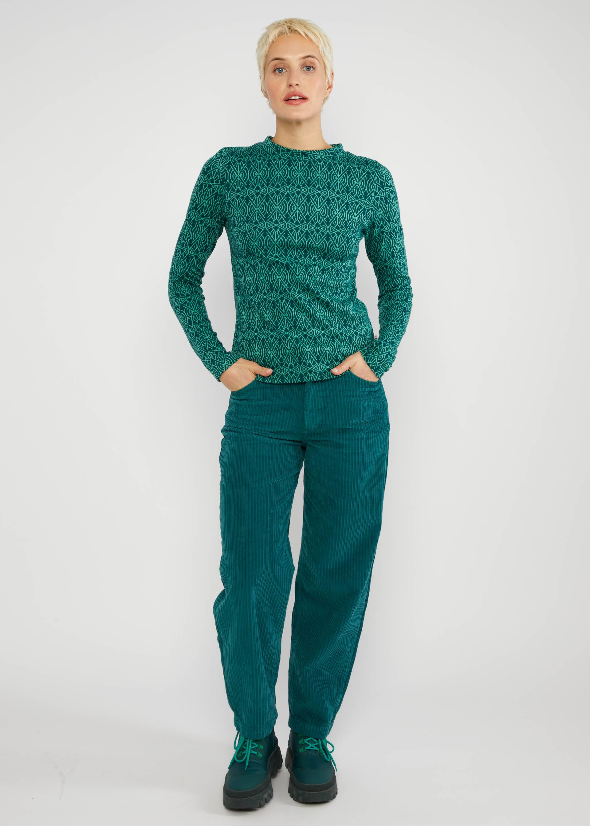 Knitted Top Safe and Warm Turtle, setting sun, Tops, Green