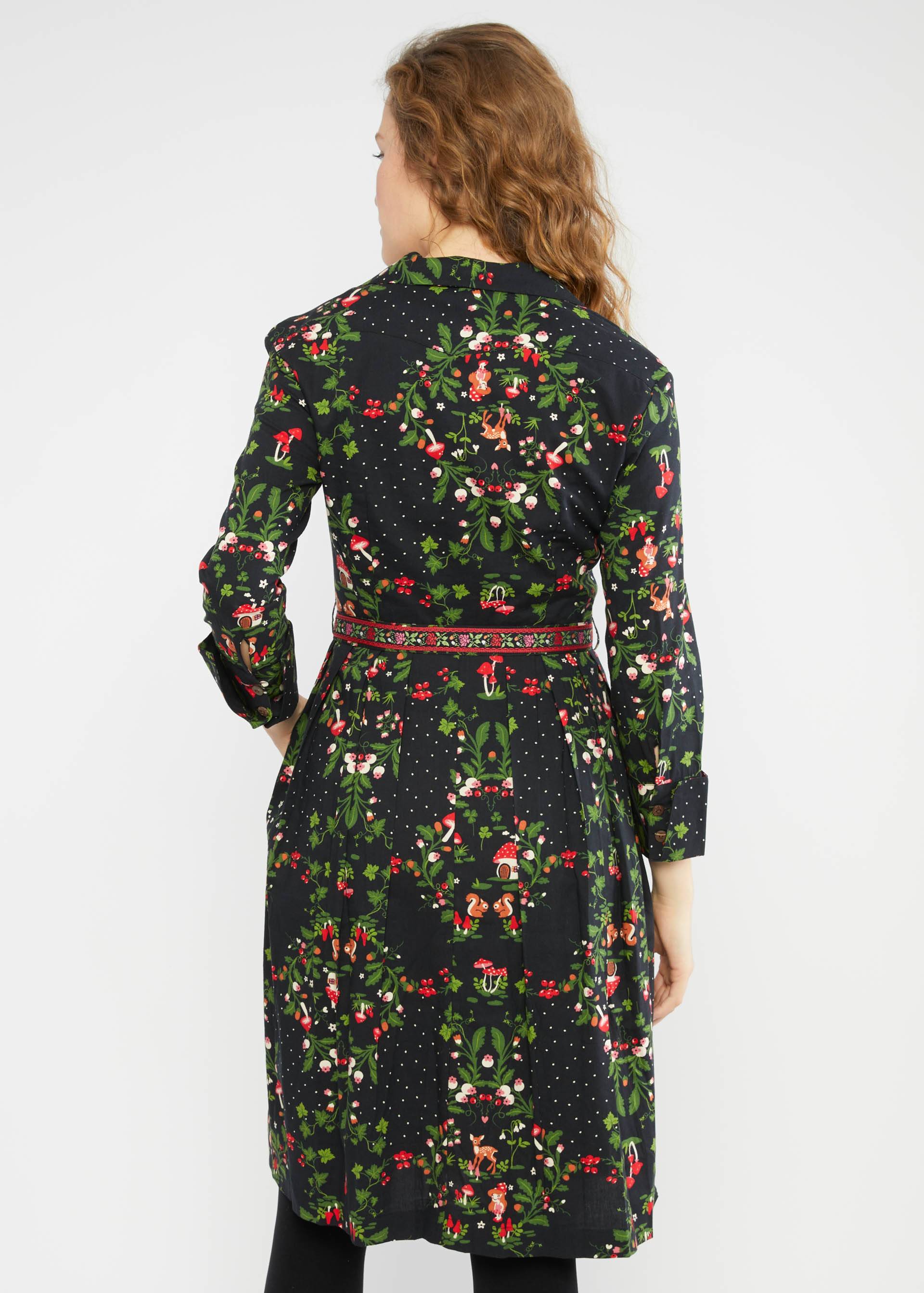 Blusenkleid Zauberknopf und Kragen, homely mushroom, Kleider, Schwarz