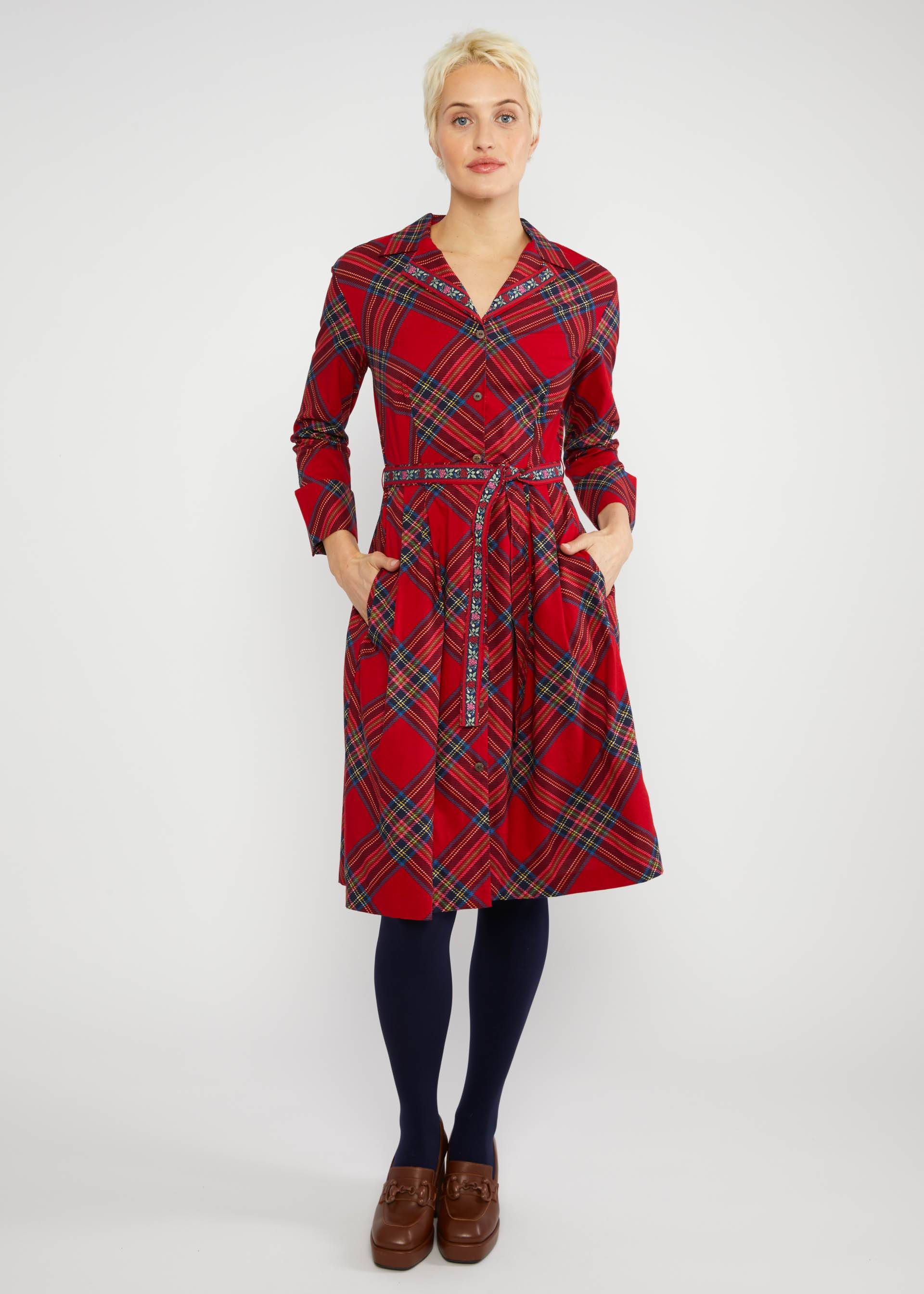 Blusenkleid Zauberknopf und Kragen, rainbow steward, Kleider, Rot